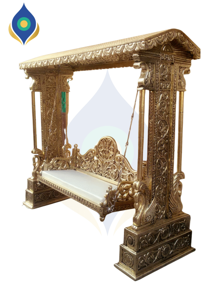 Brass Metal Claded Swing with Roof