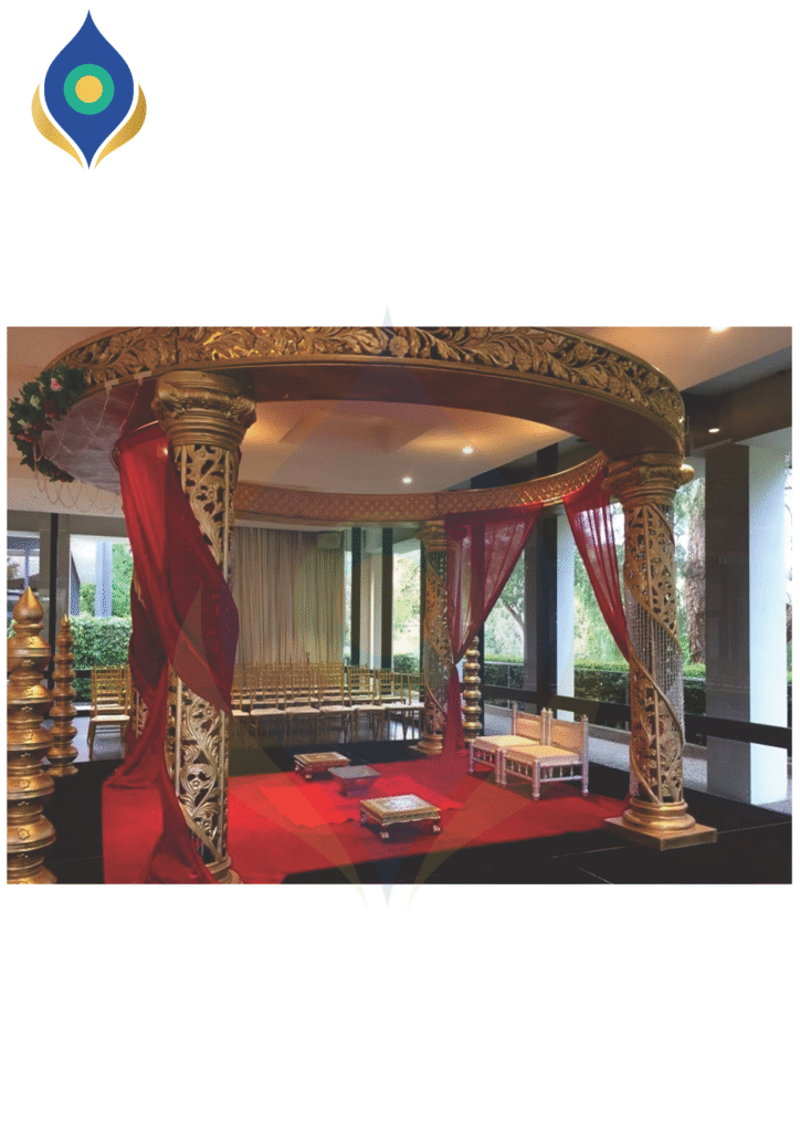 Crystal Mandap with Round Connectors
