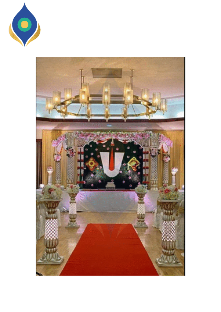 Rj Style South Design(carving Mandap with Shanku Pushpa Namam)
